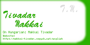 tivadar makkai business card